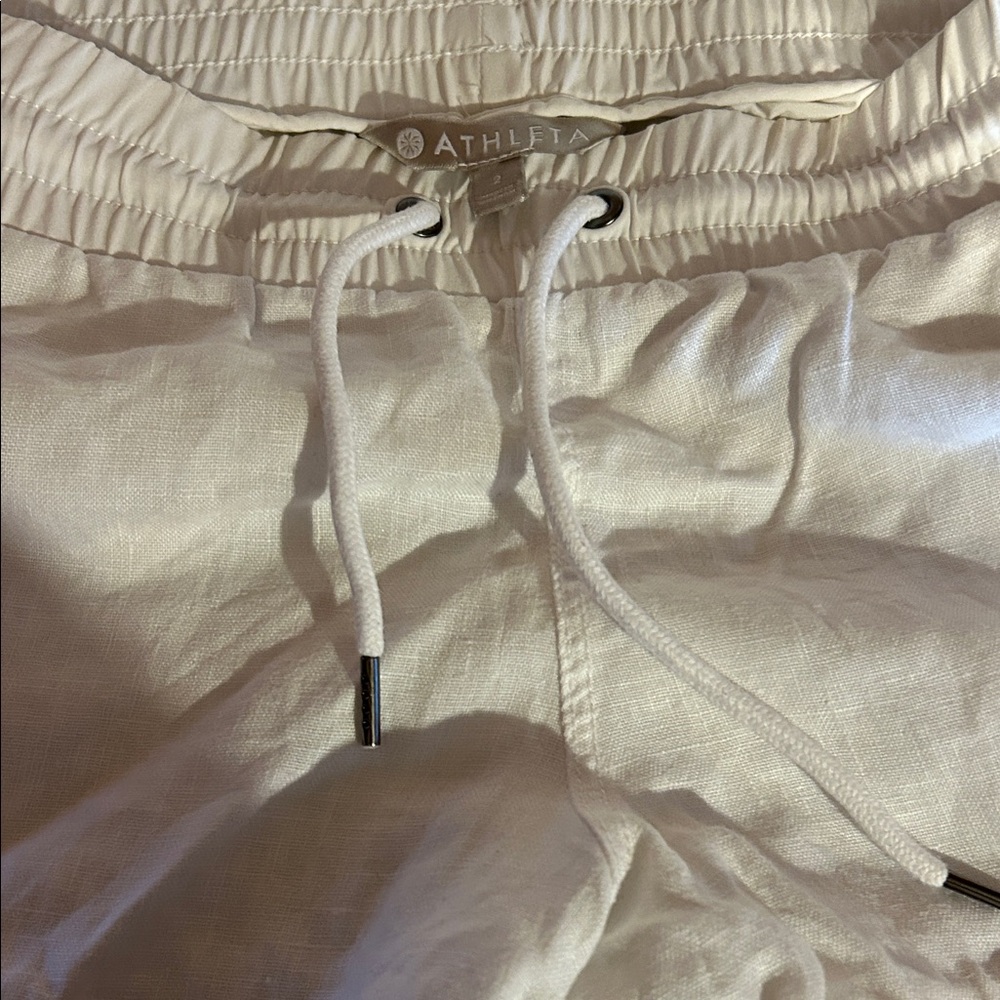 Athleta Off-White Drawstring Joggers